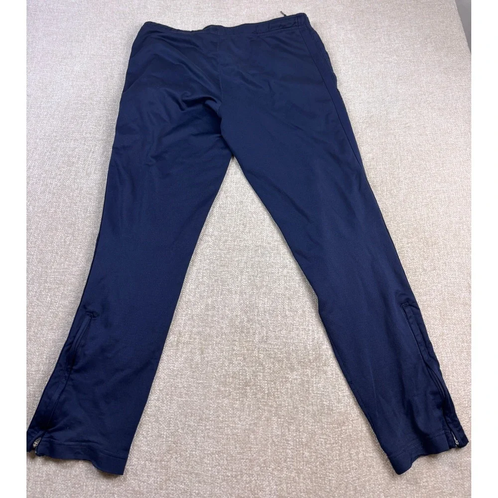 Nike Mens Y2K Navy Blue Track Pants Mesh Embroidered Swoosh Size M